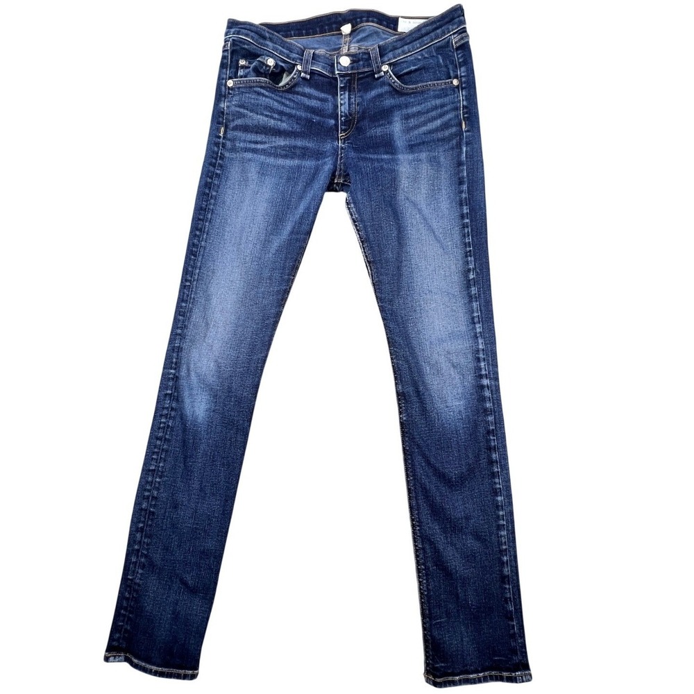 Rag & Bone Blue Woodford Skinny Denim Jeans Women 29
